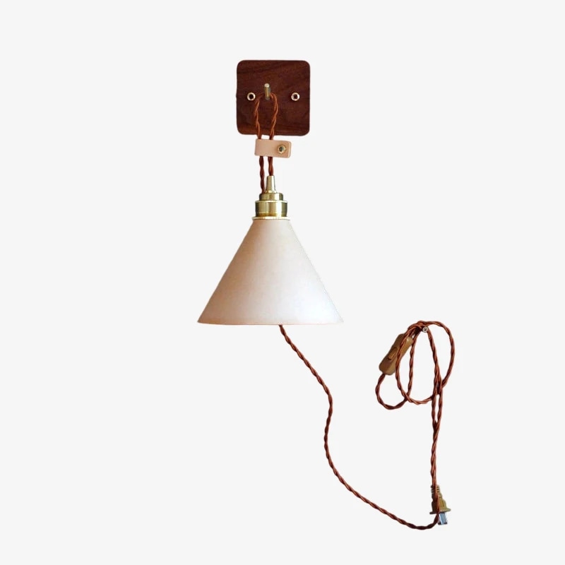 Natural plug-in with wood wall base