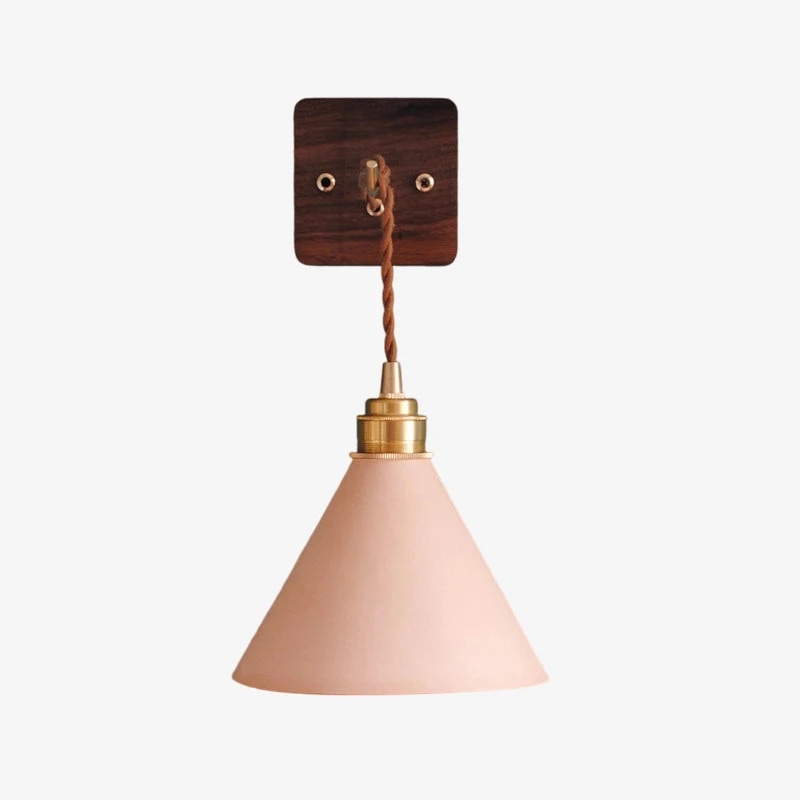 Natural hardwired with wood wall base