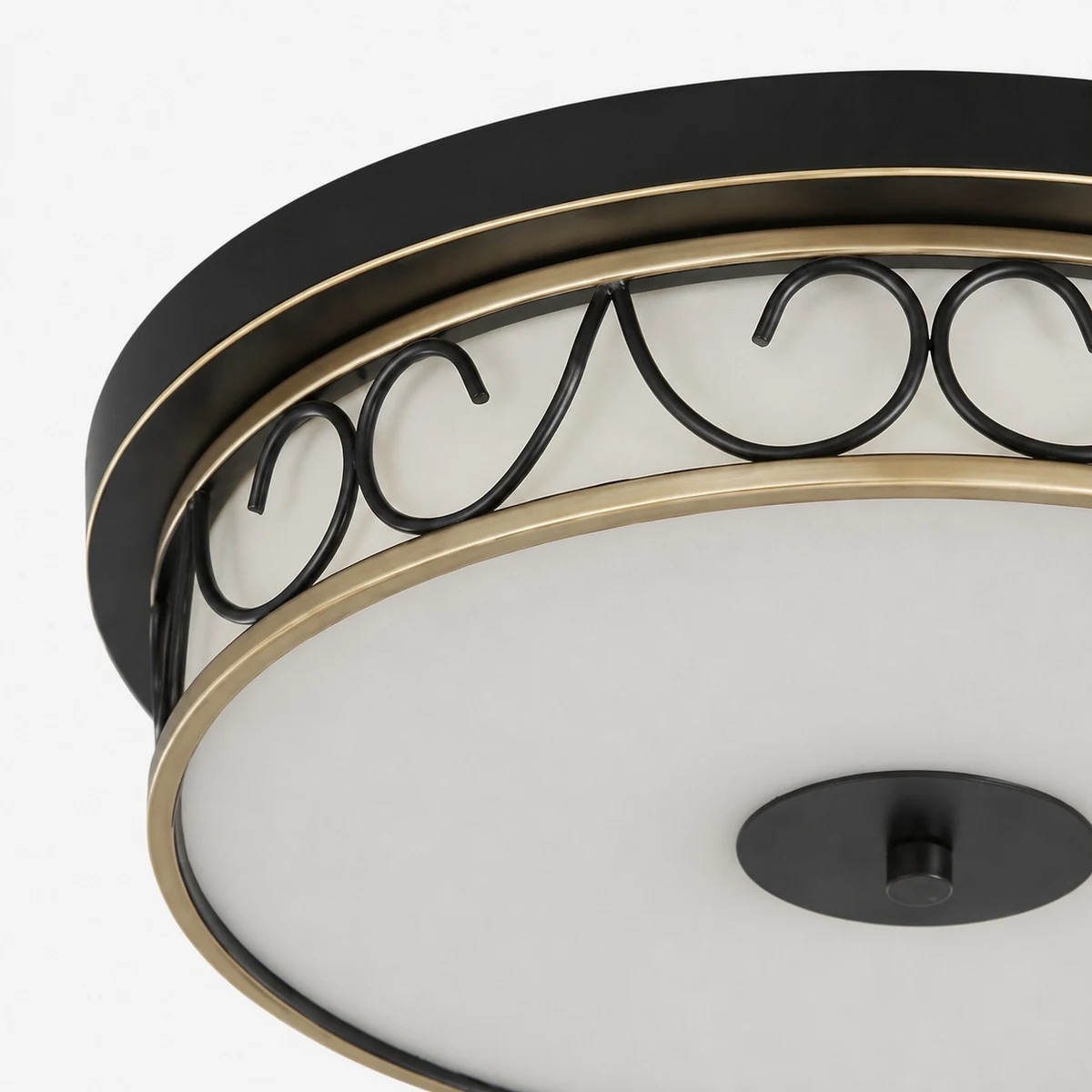 Scrollwork that frames the glow