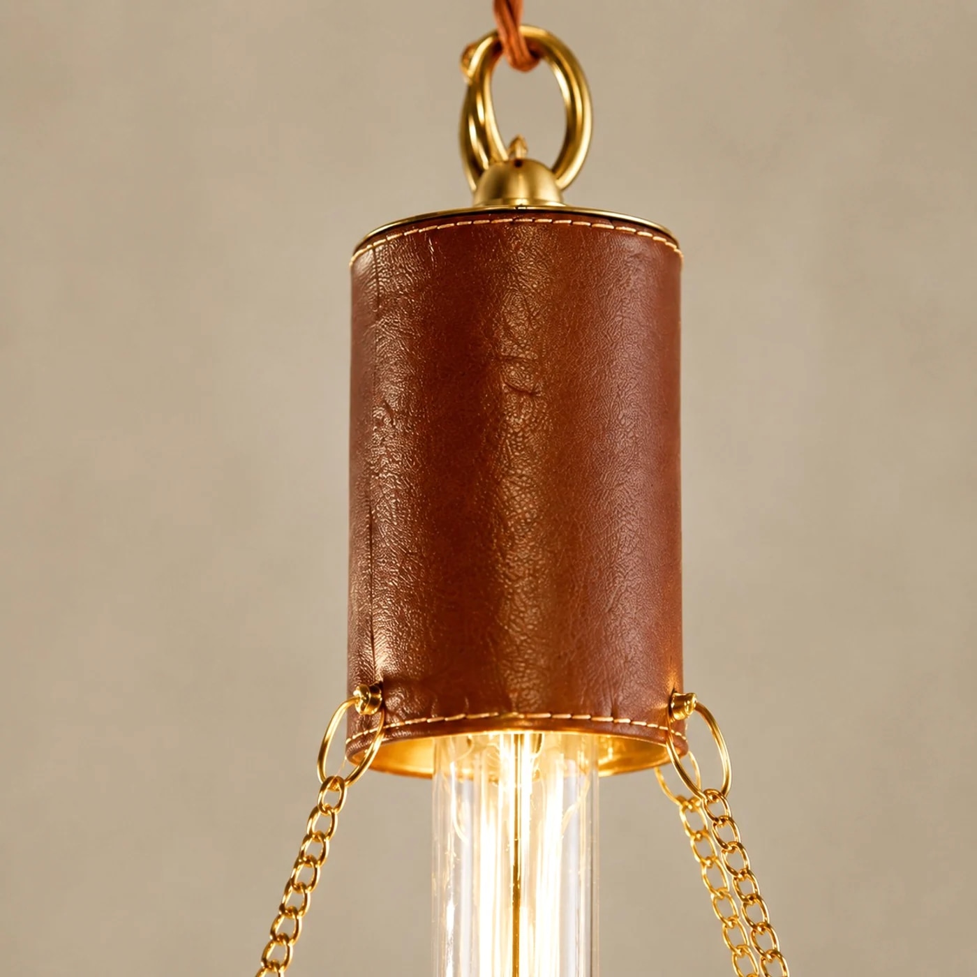 Cognac leather finish