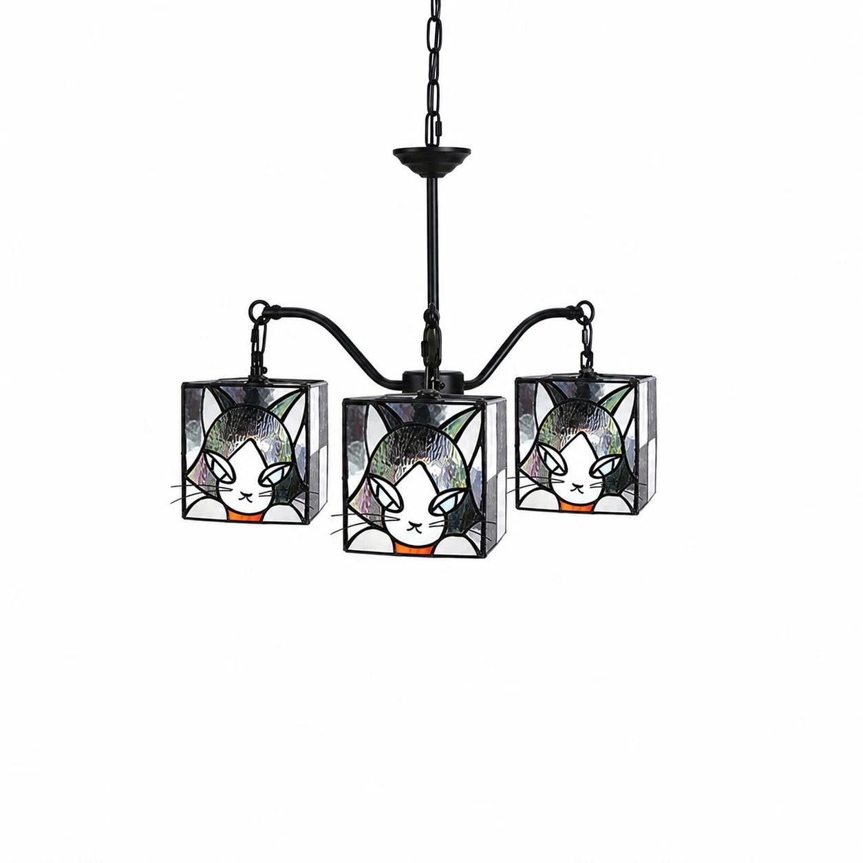 Smoky Violet Branch 3-light chandelier 58 cm × 53 cm / 22.8″ × 20.9″