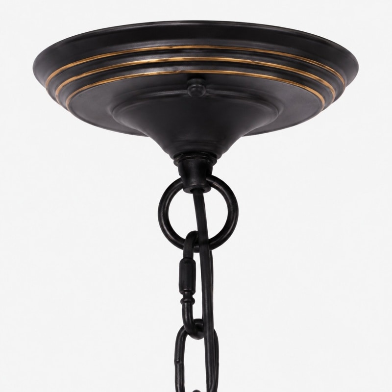 Ceiling canopy and hanging chain detail
