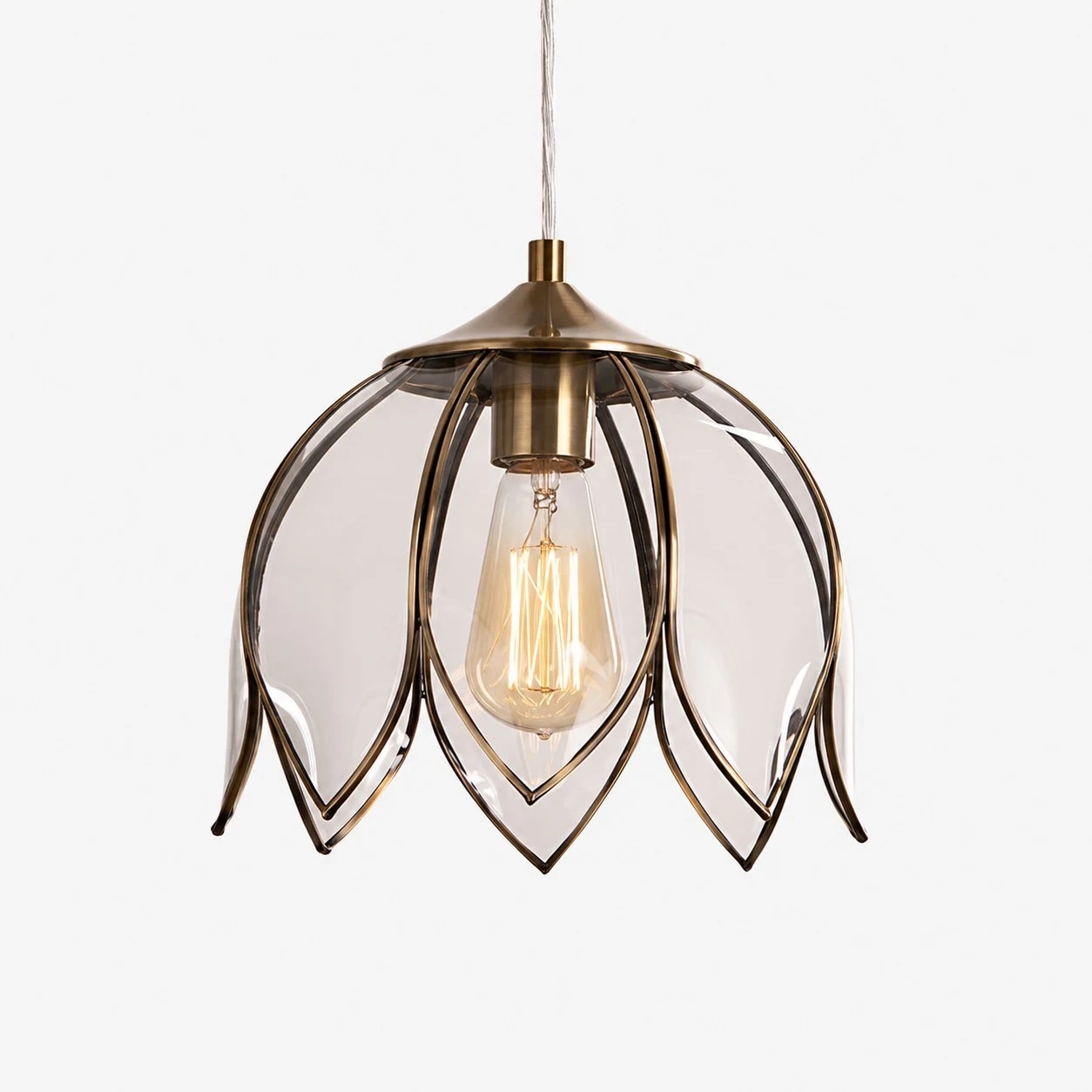 Style A clear glass pendant light