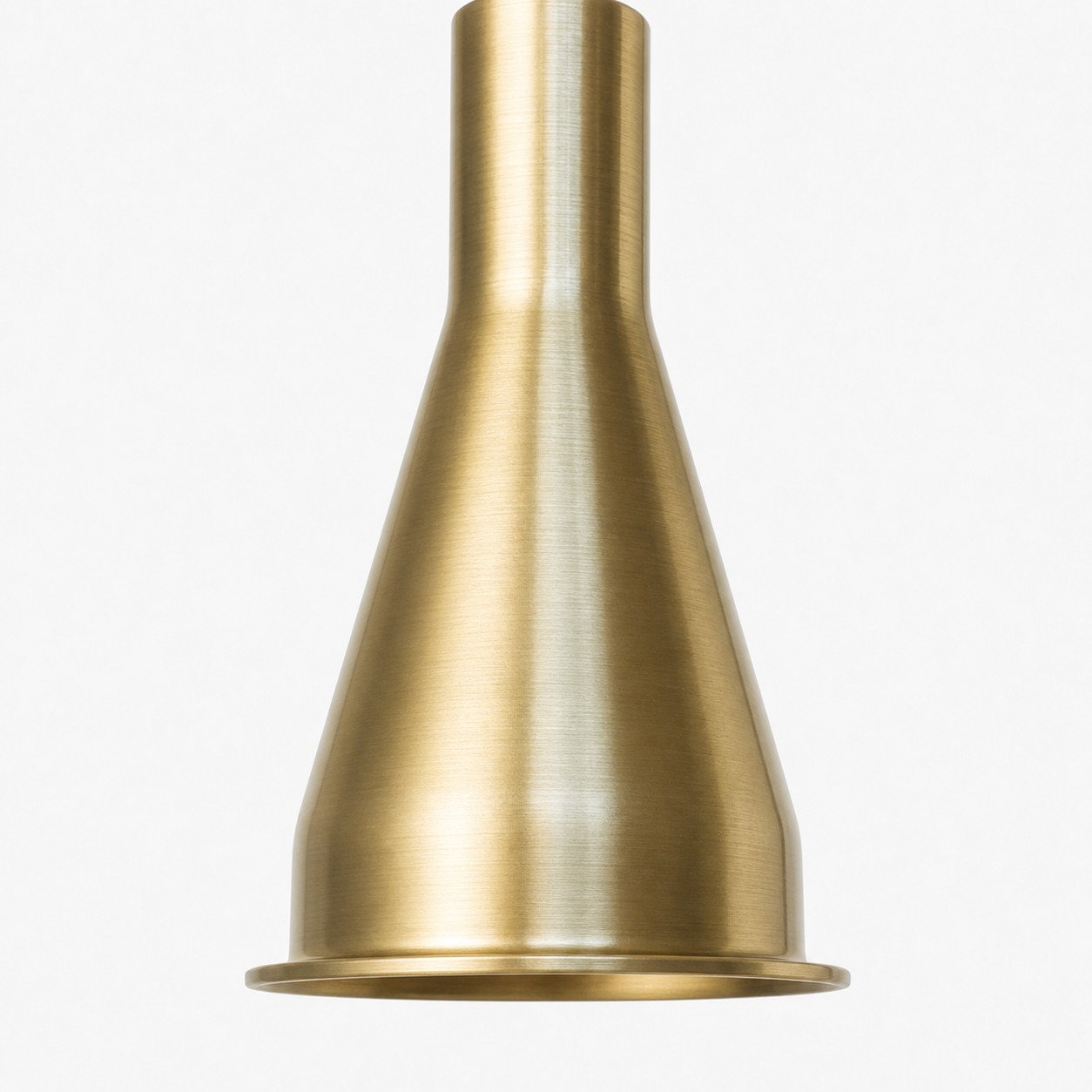 Brass pendant shade detail