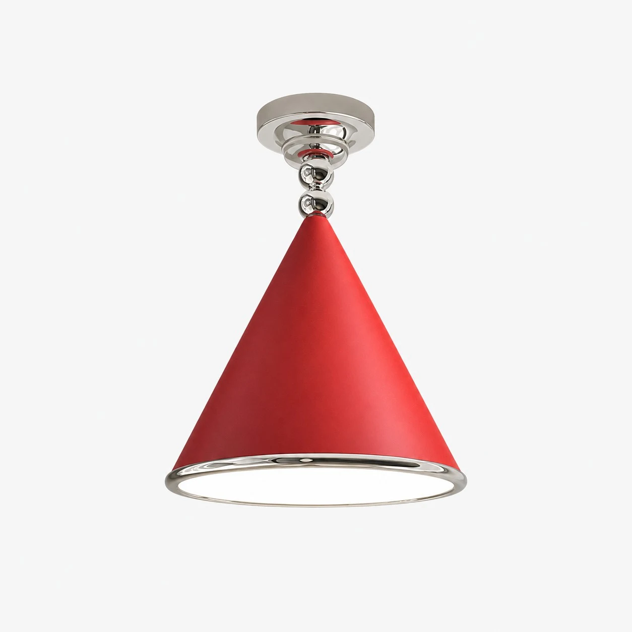 Rote + Chrom 30 cm / 11,8 Zoll Deckenleuchte