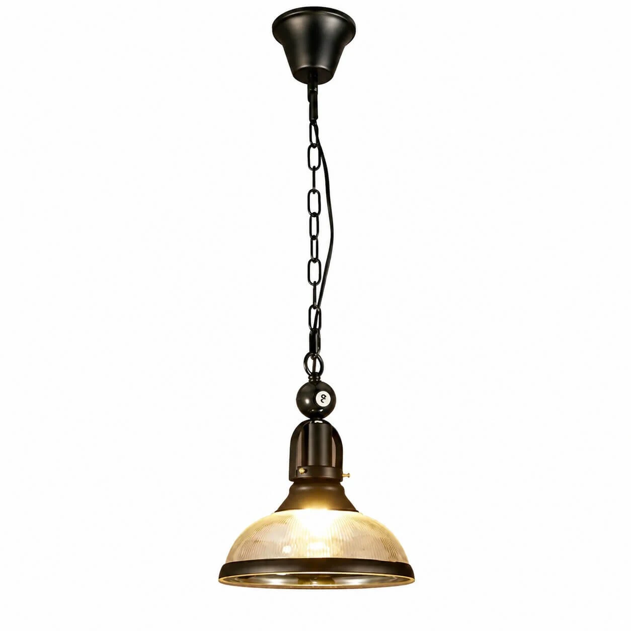 Single-head glass chandelier