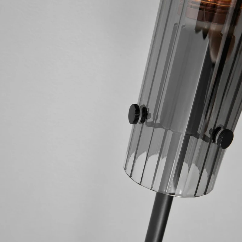 Ribbed glass cylinder