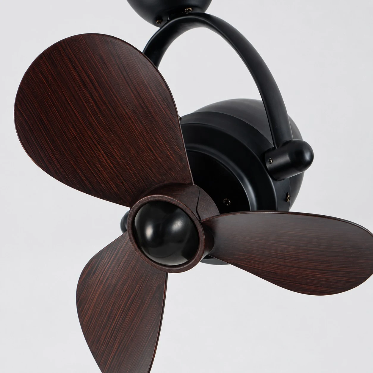 Wood-Grain Blades detail on small ceiling fan
