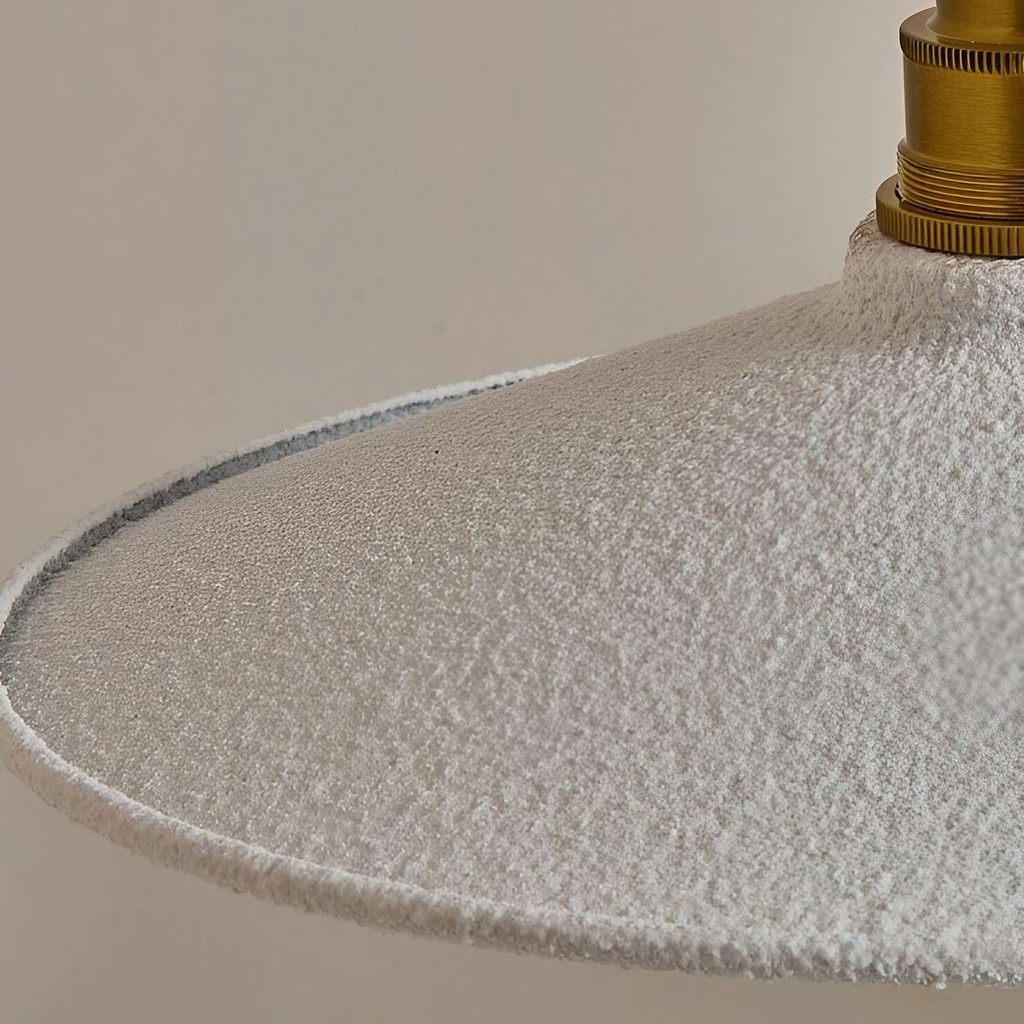 Pendant shade rim and textured finish