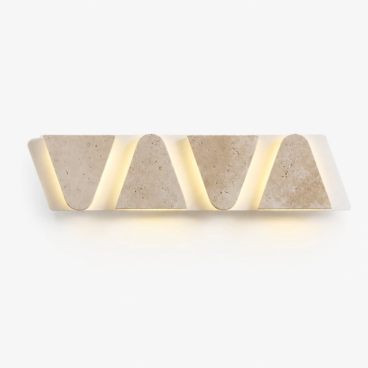 Aplique de pared multicabezal con textura de travertino, tamaño mediano (SKU)