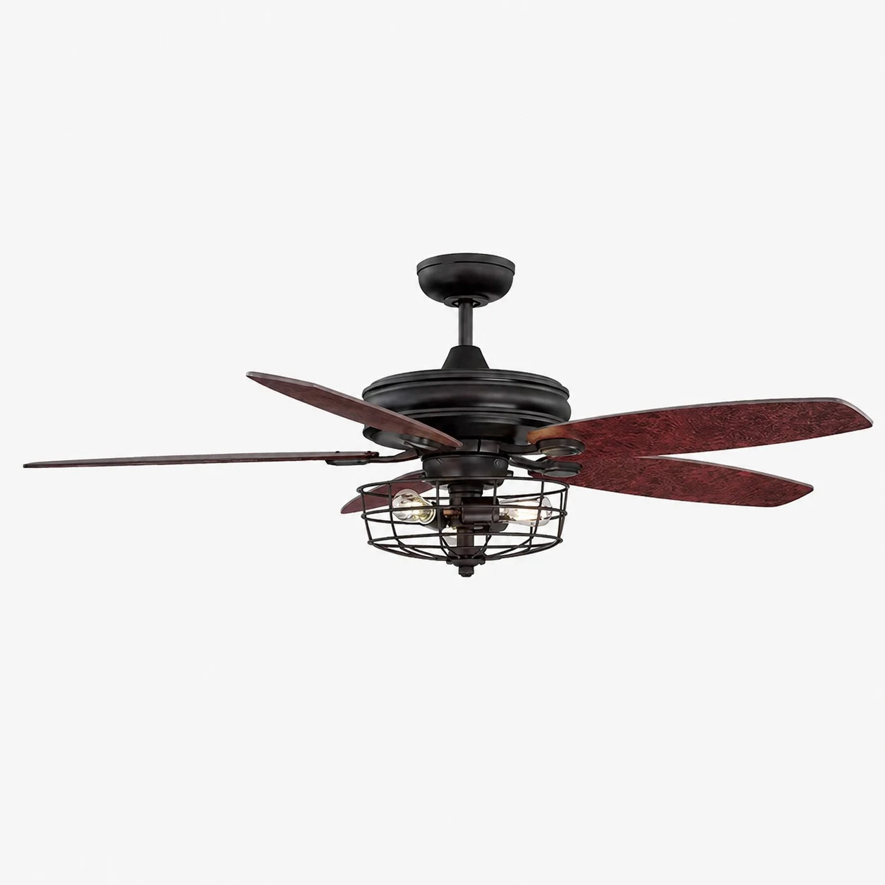 Black Dark Wood Blades With Wire Cage / 107 cm / 42″