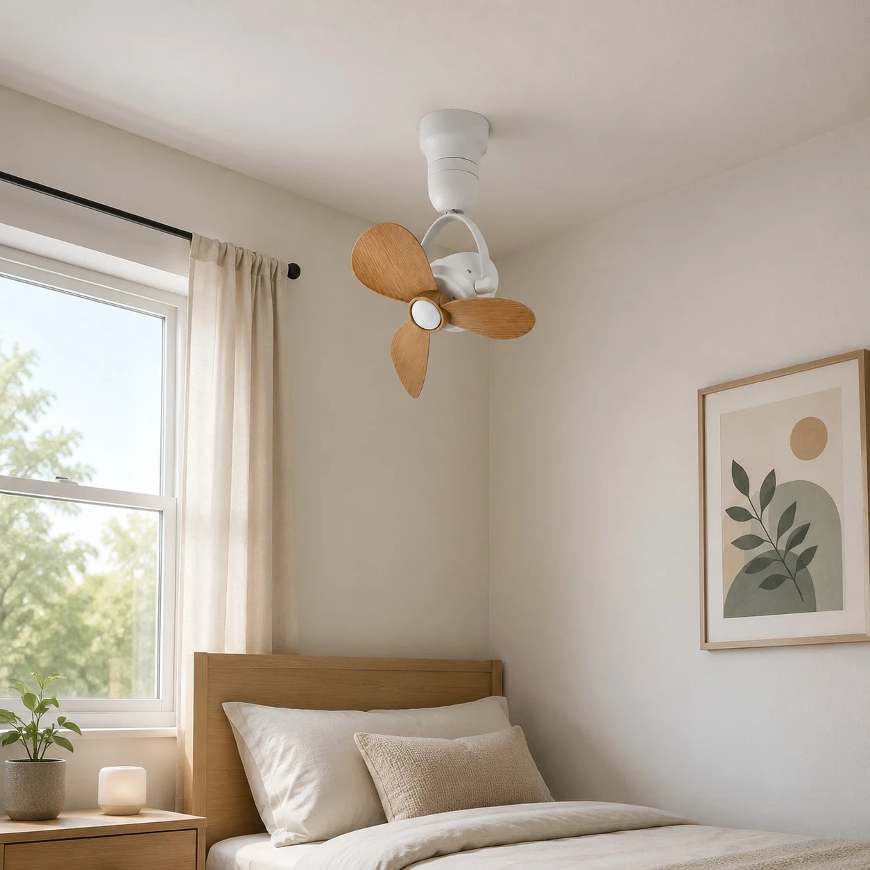 small ceiling fan room scene