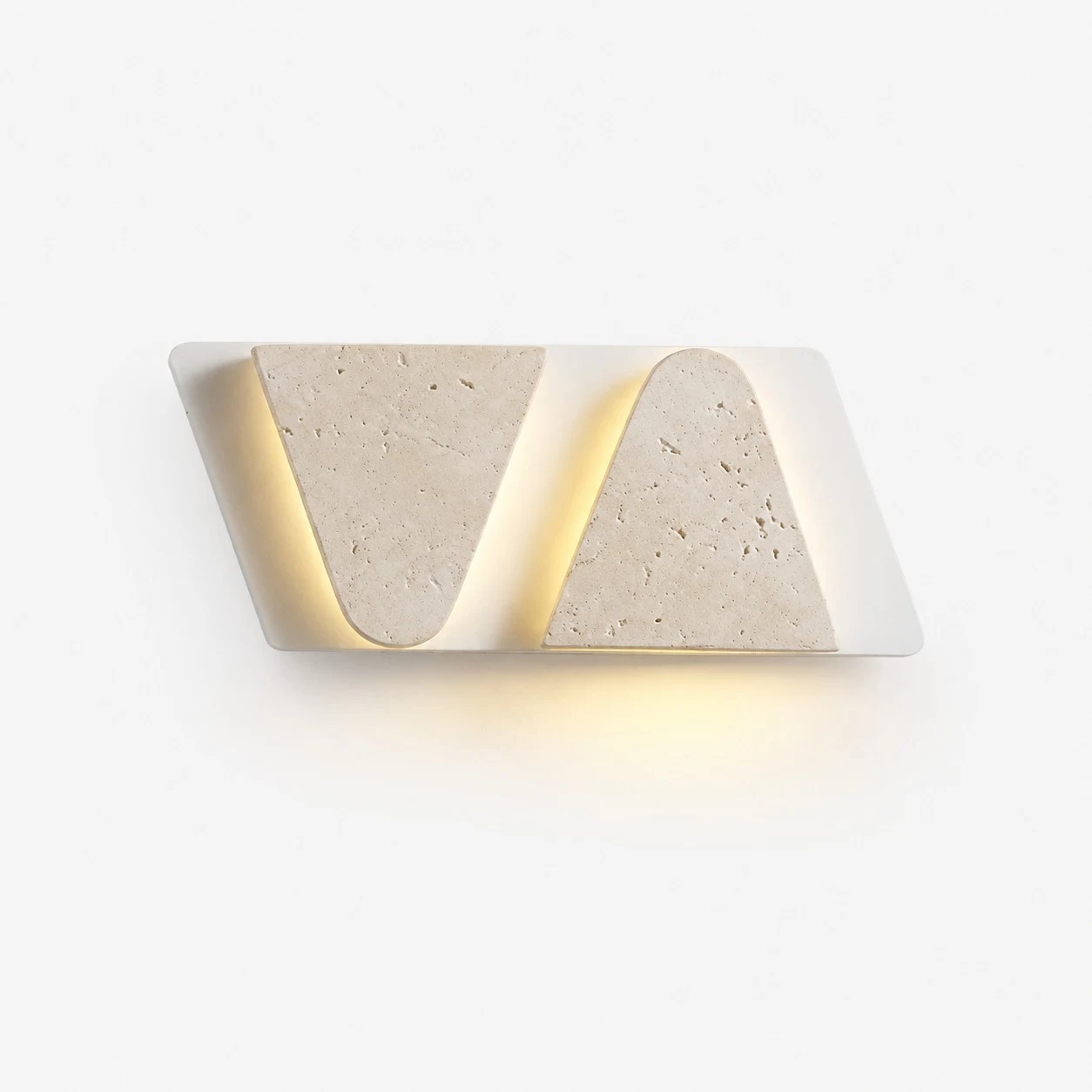 Aplique de pared corto multicabezal con textura de travertino (SKU)