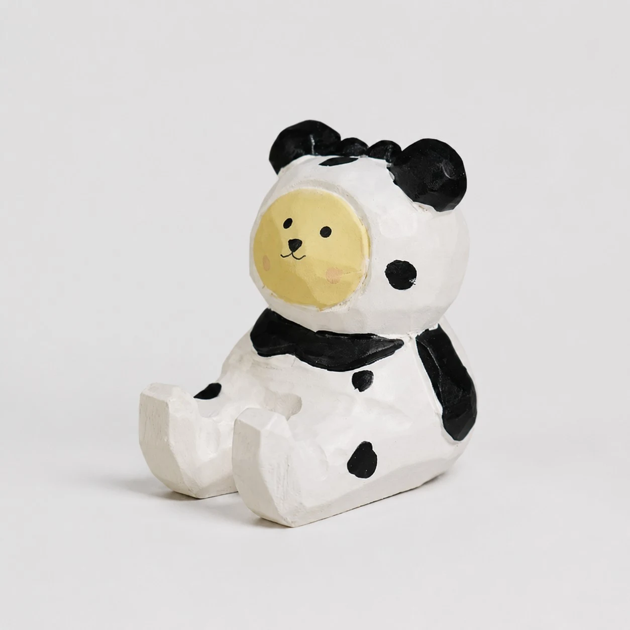 Tenue de vache, ours, support de téléphone en bois sculpté à la main en forme d'animal, tenue de vache