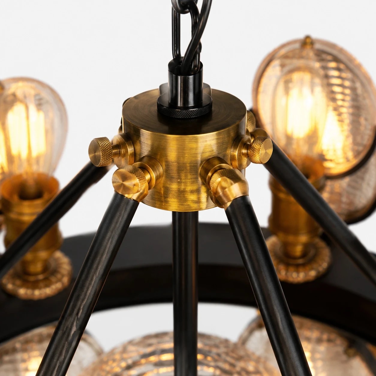 Black metal chandelier frame