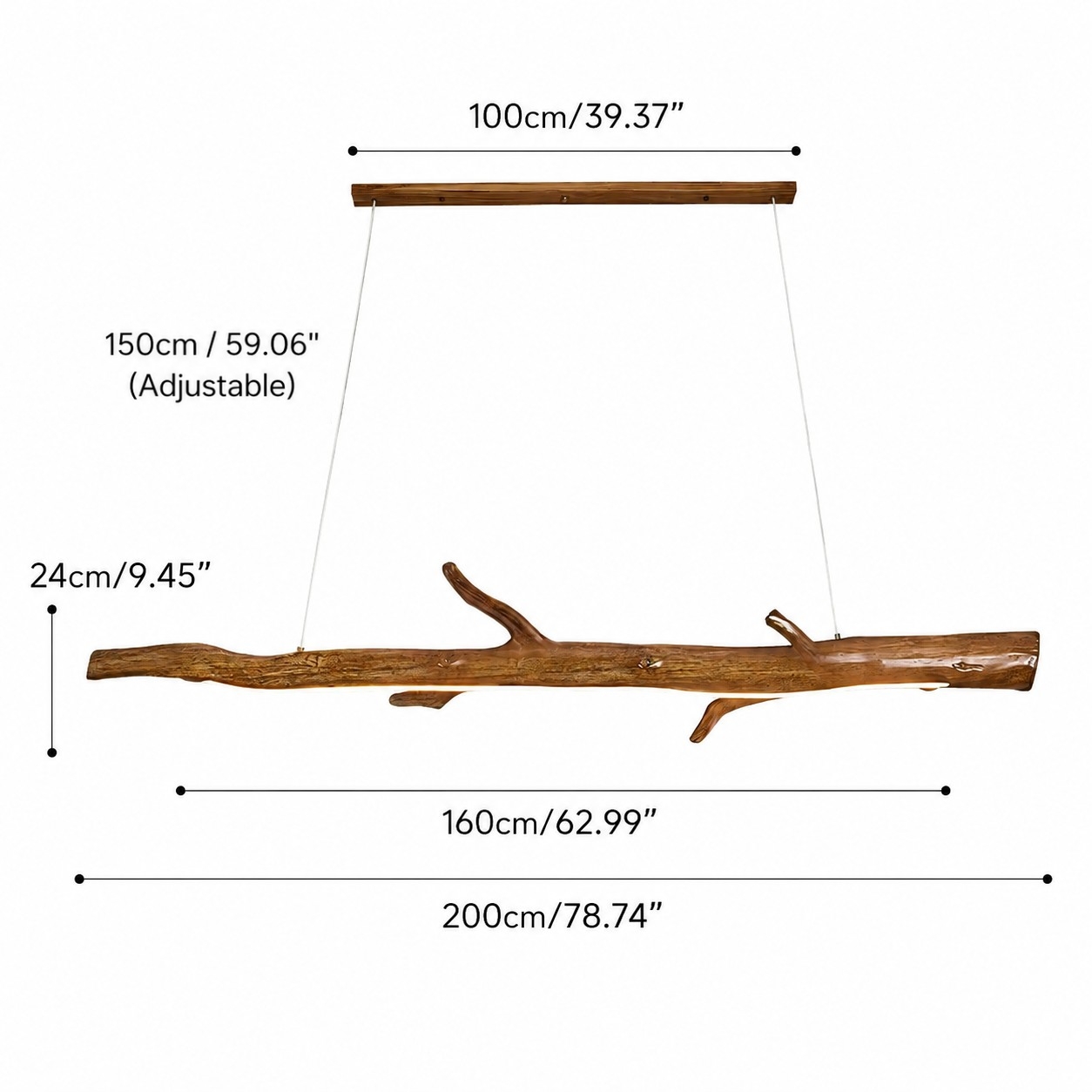 200 cm size diagram