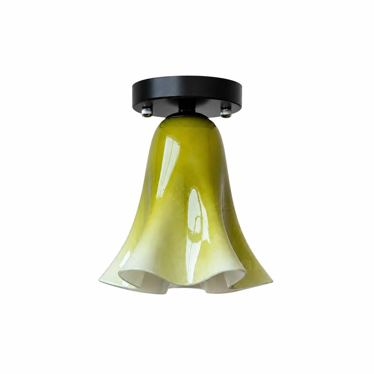 Luminária de embutir com vidro verde degradê