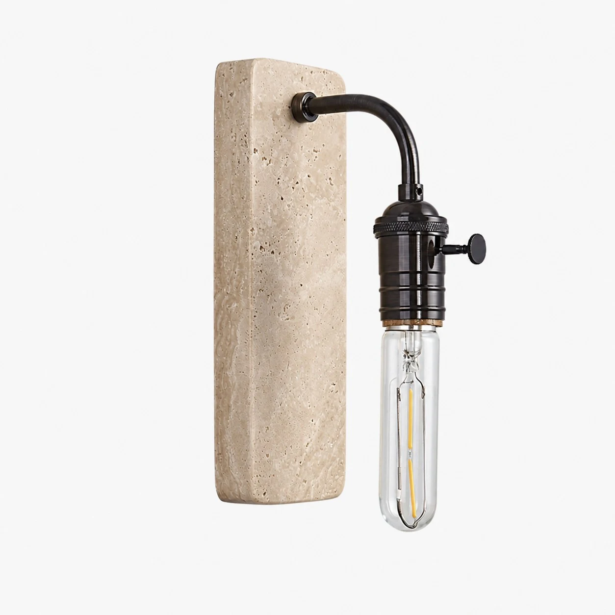 Aplique de pared de travertino negro