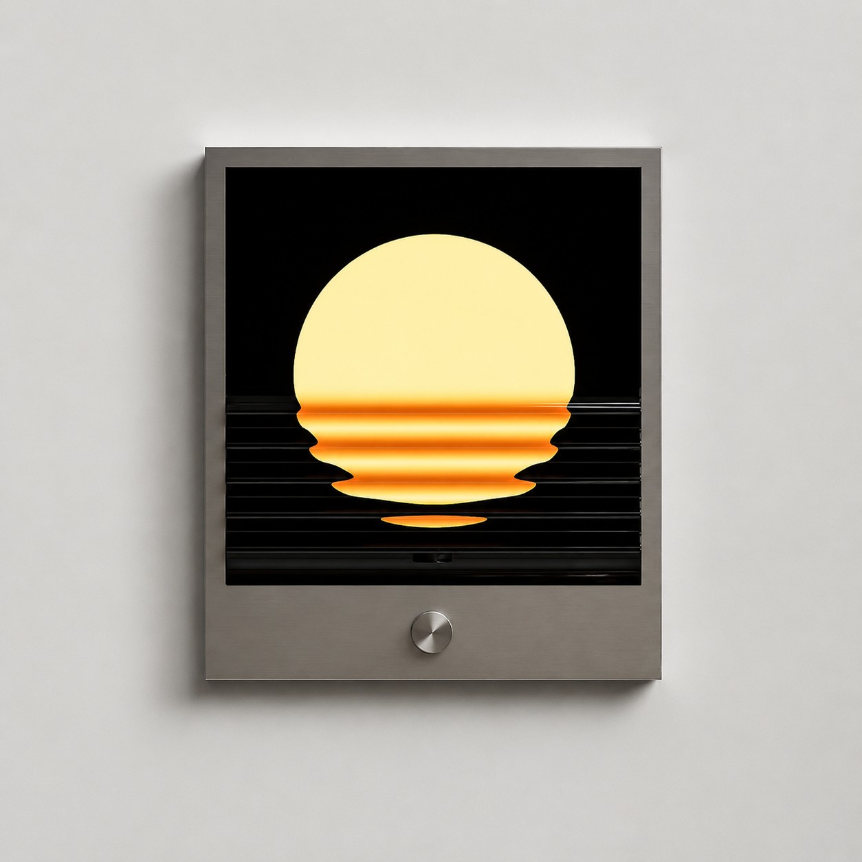 Representatief vooraanzicht van de Sunset Ripple wandlamp