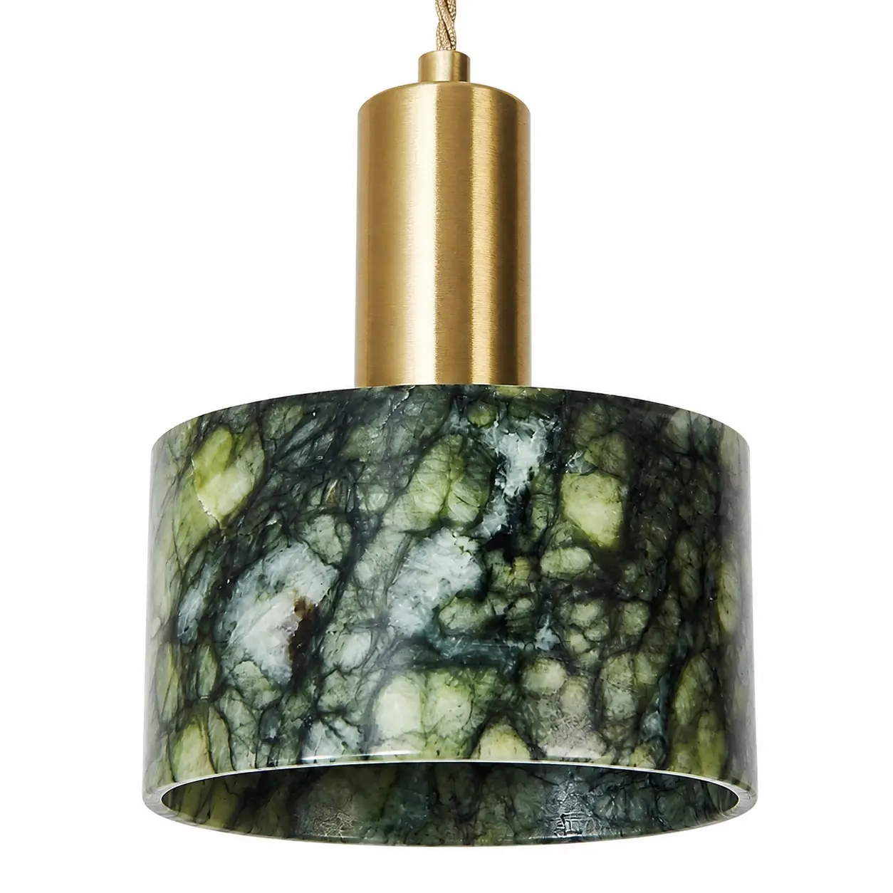 Detalhe da tonalidade da pedra jade verde natural