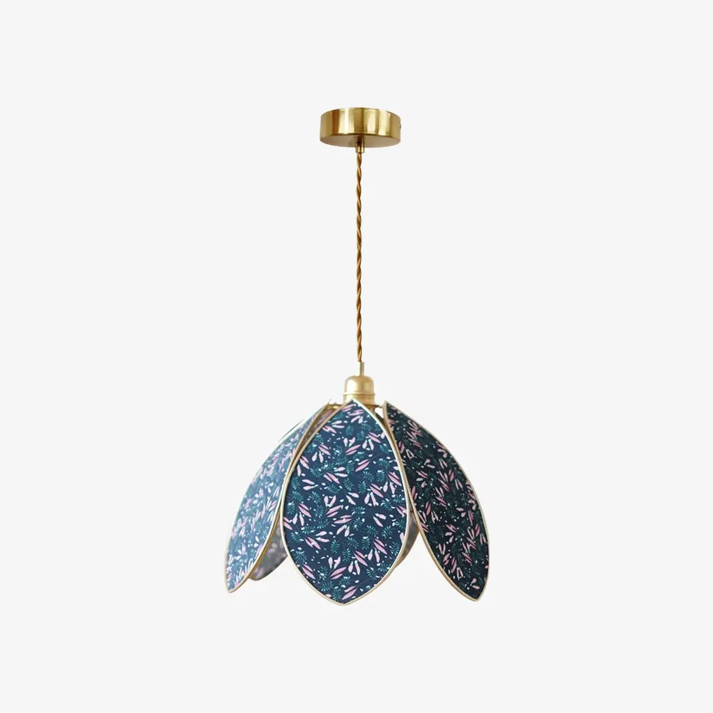 12.6 in (32 cm) blue floral petal pendant light