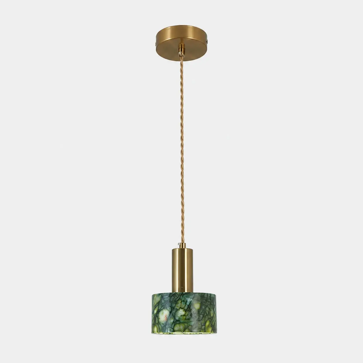 Luminária pendente de pedra jade padrão