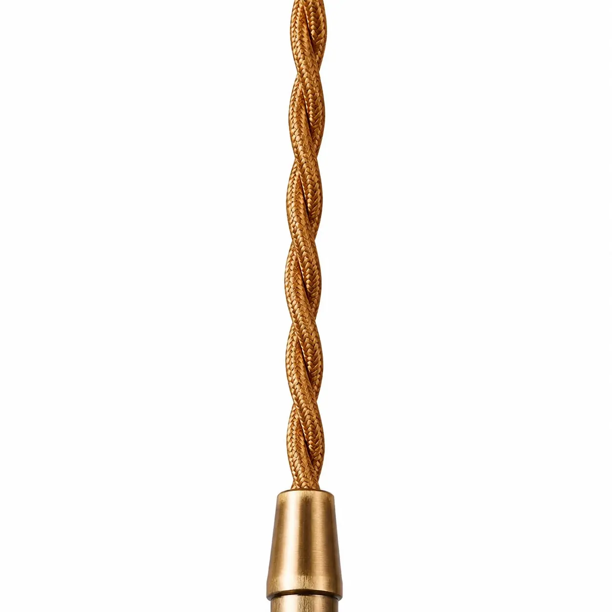 Cordão trançado para pingente e detalhe de colarinho de metal