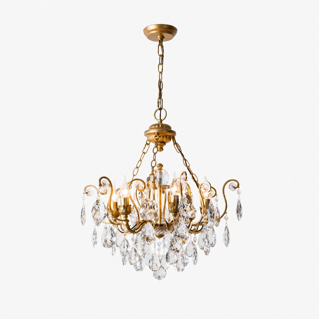 Brass 6-Light chandelier