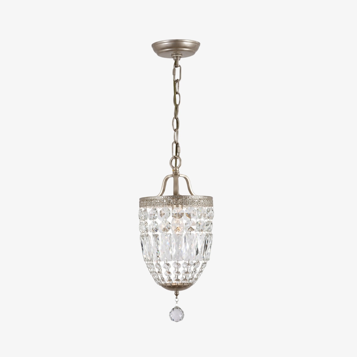 Mini-Pendelleuchte mit facettiertem Kristalllaternenmotiv (Artikelnummer)