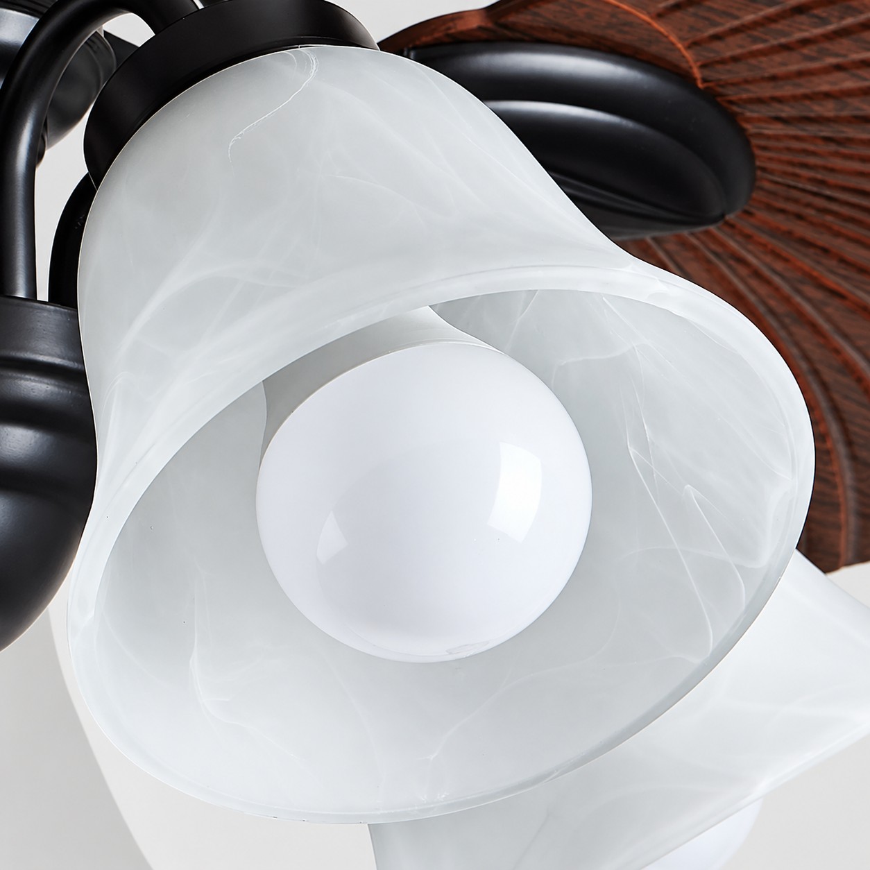 Soft glass shades add elegant, refined texture
