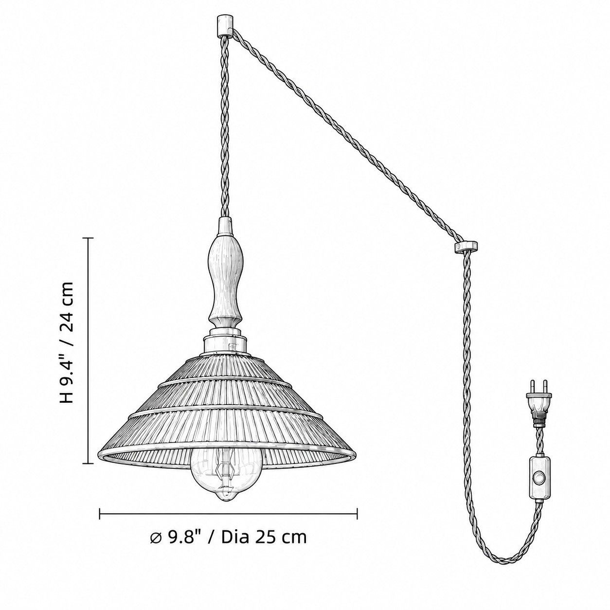 Cone Hat Walnussspezifikation