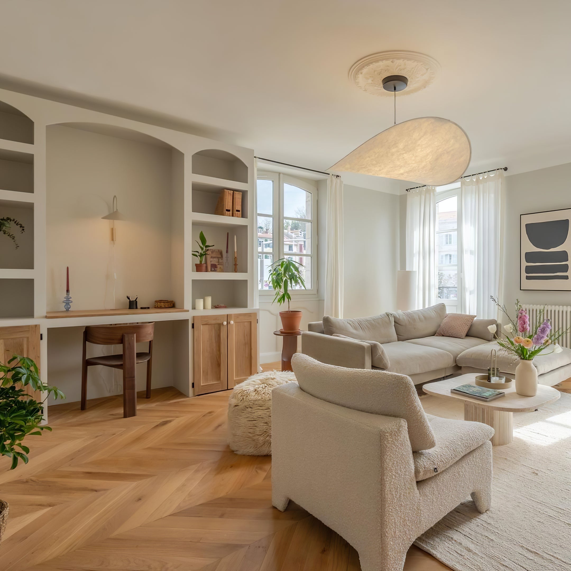 Produit présenté dans un intérieur stylisé