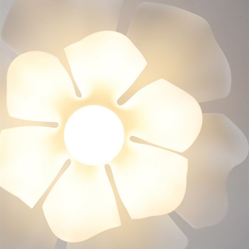 Warm light through the acrylic petals