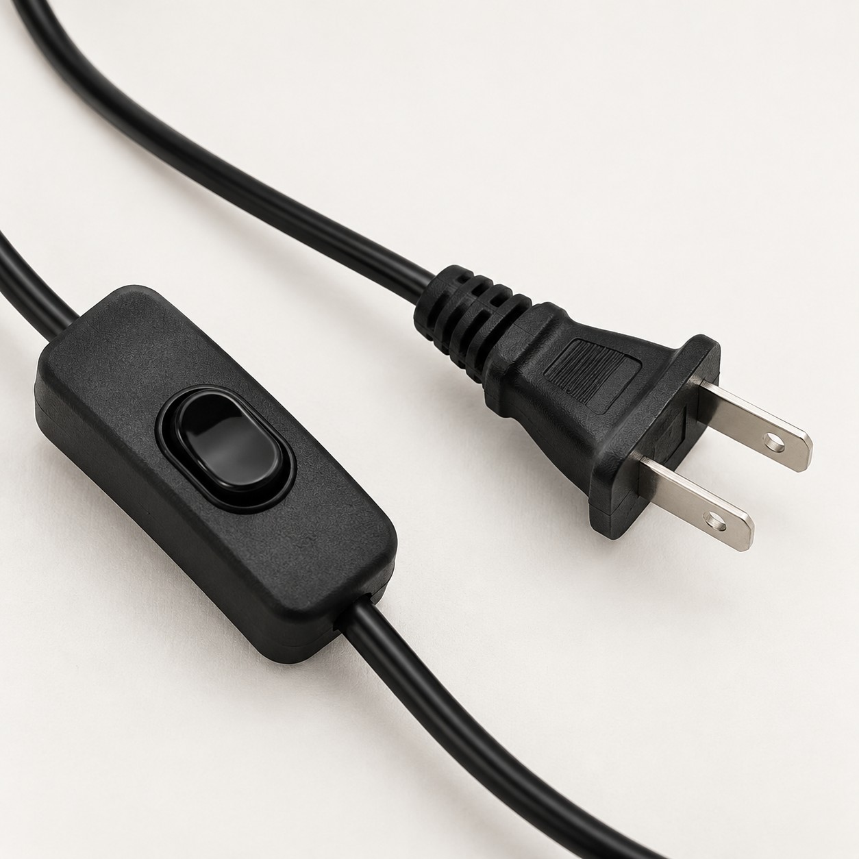 Interruptor en línea con una de las cuatro opciones de enchufe disponibles.