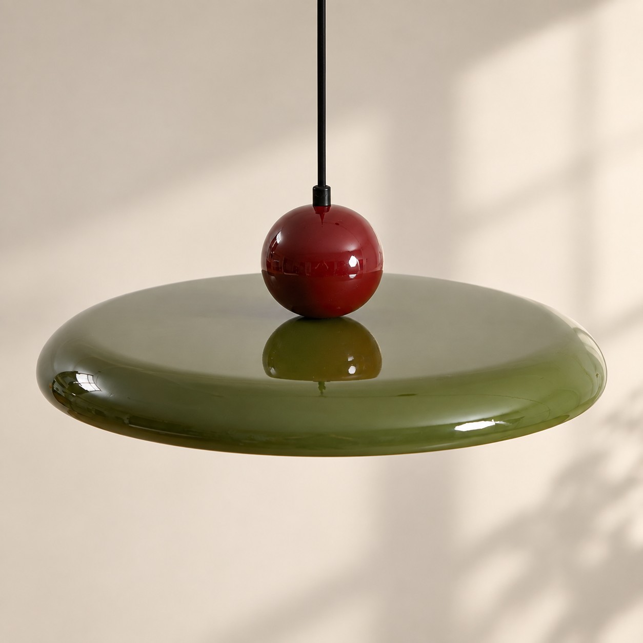 Close-up of Lola dual-color disc and accent sphere