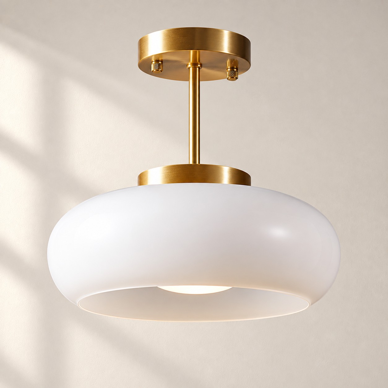 Bauvia Latón + Acabado blanco, 28 cm / 11″ · Estilo A