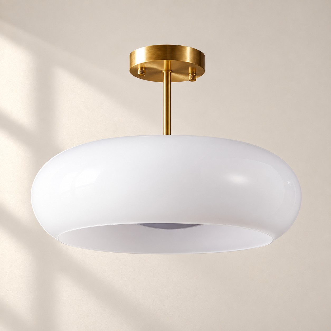 Bauvia Latón + Acabado blanco, 40 cm / 15,7″ · Estilo A