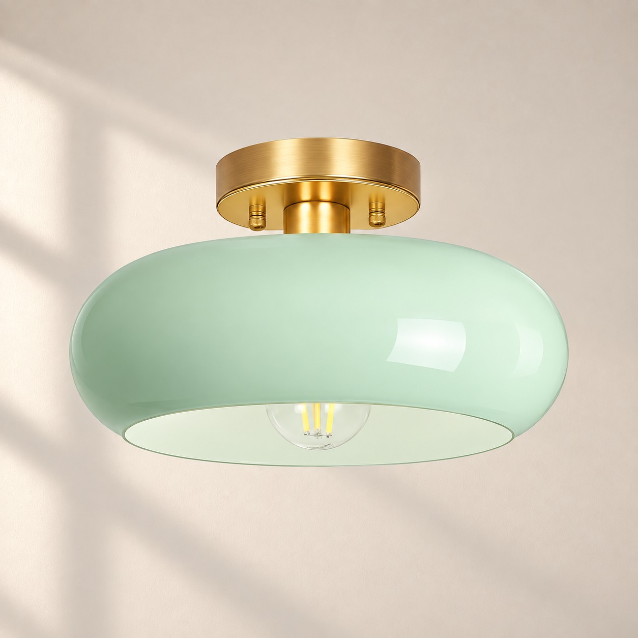 Bauvia Acabado Latón + Verde Leche, 28 cm / 11″ · Estilo B