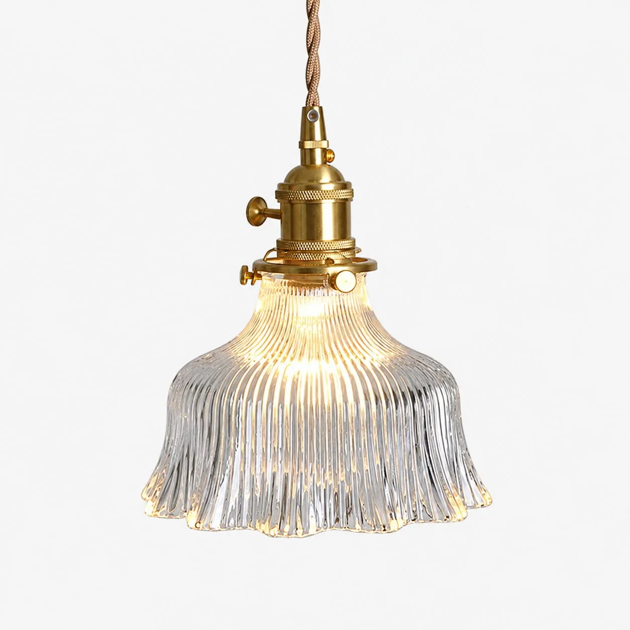 Floral glass pendant shade