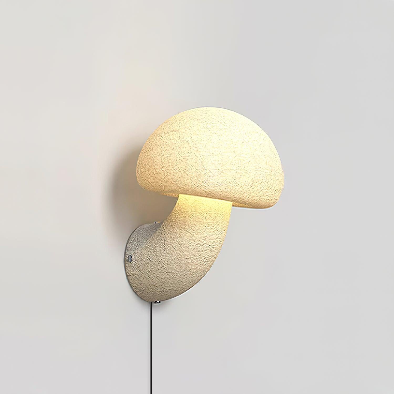 Mushroom Resin Plug-In Wall Light with Inline Switch SKU product view