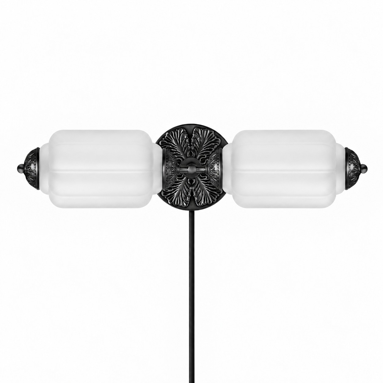 Frosted Glass Black 2 Heads