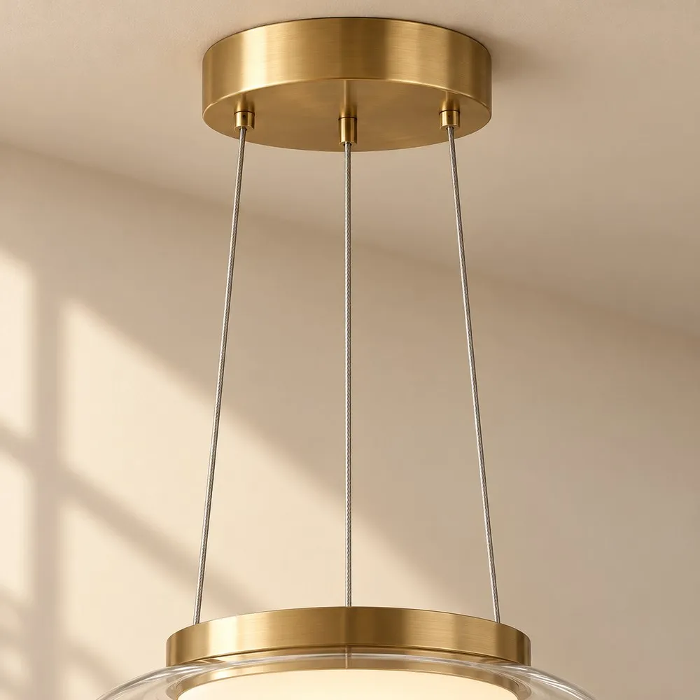 Modern Glass Pendant Light in Detail