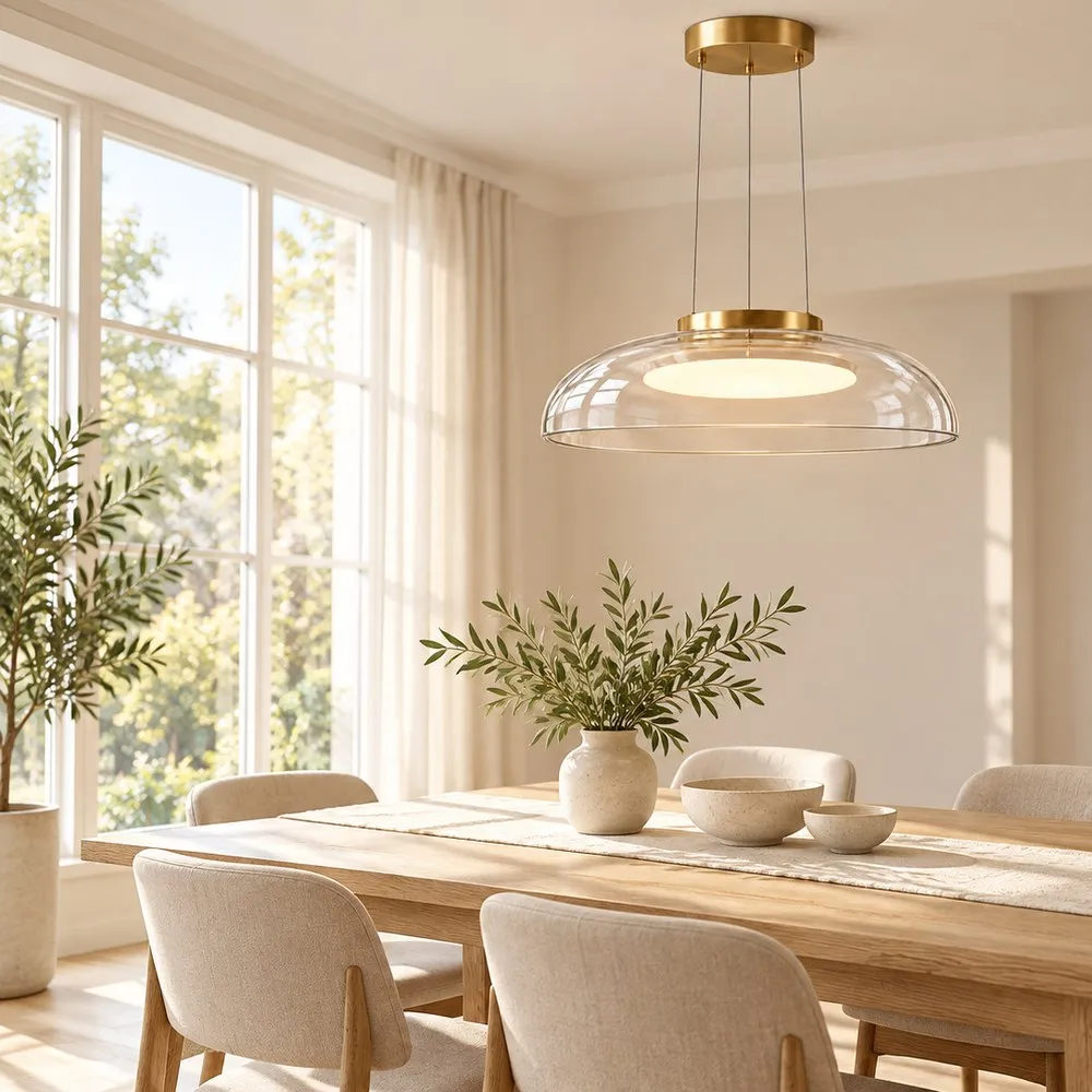 Modern Glass Pendant Light in an interior setting