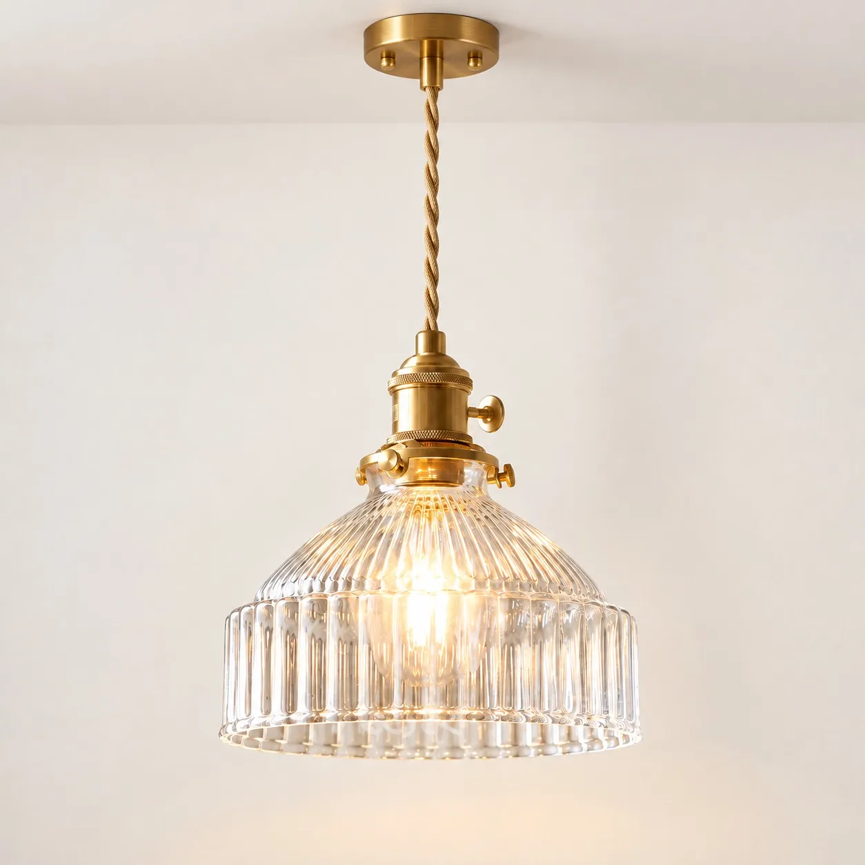 Enkel messing / transparant