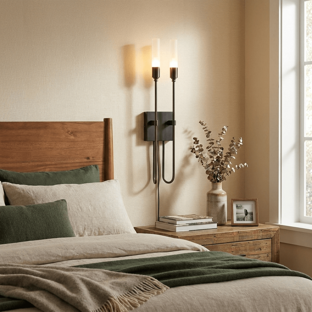 Double Arrow Acrylic Plug-In Wall Light product view
