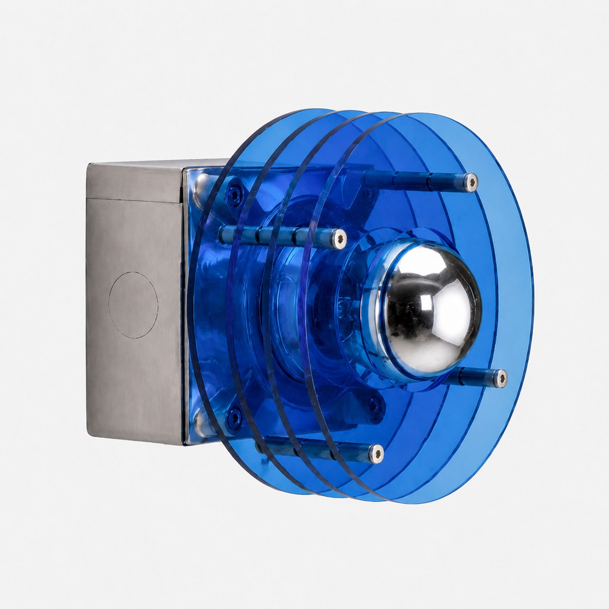 Lampada da parete in acrilico blu
