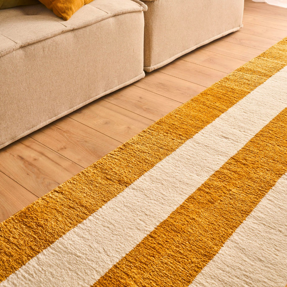 Tapis bicolore à rayures GROOVY