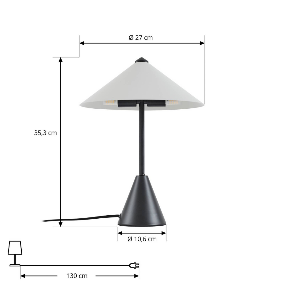 Lampe à poser en métal moderne, Norvik