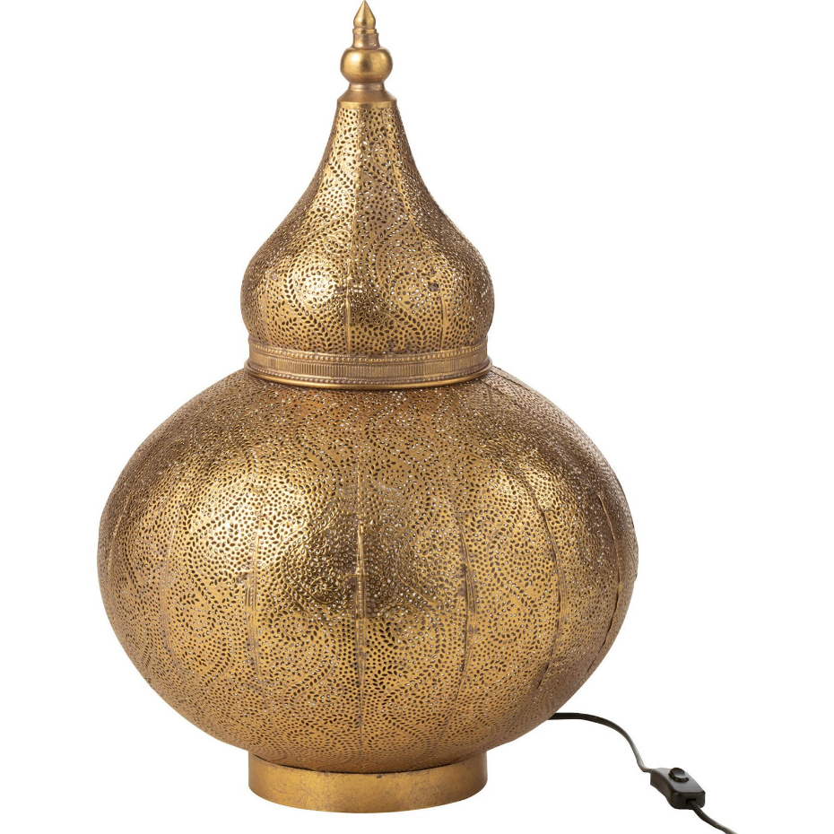 Lampe orientale ronde en métal