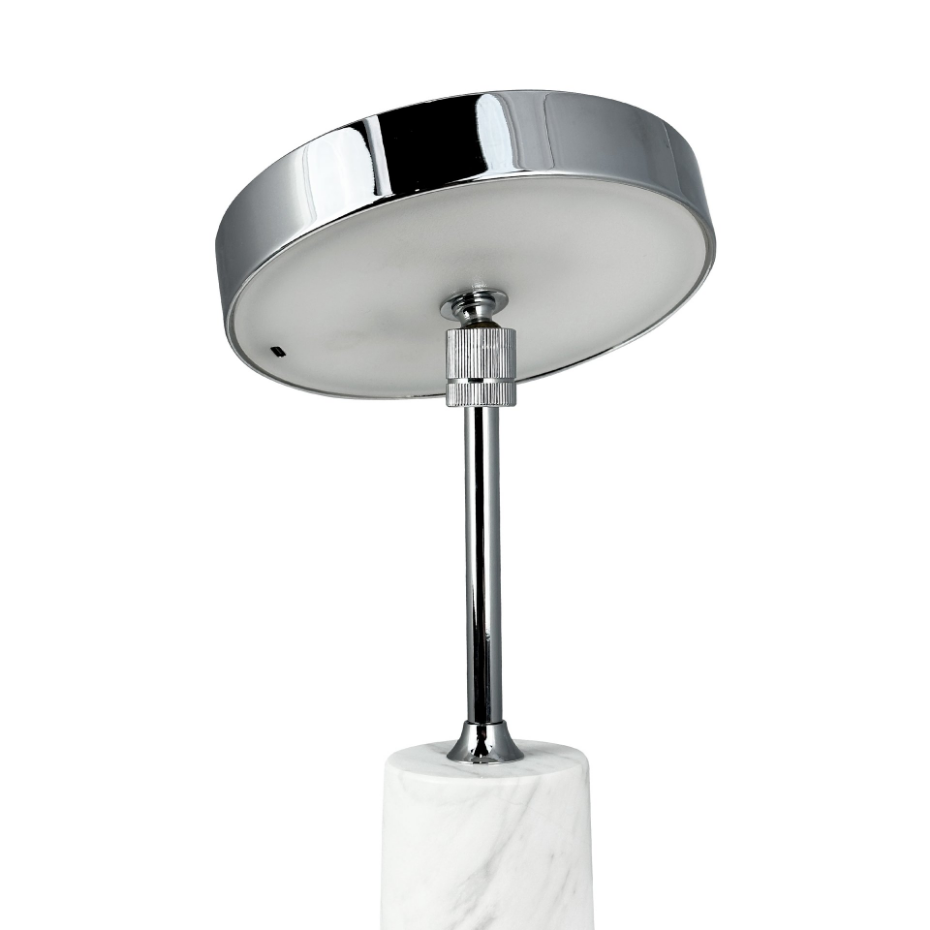 Lampe à poser LED Starlight chrome, marbre gris